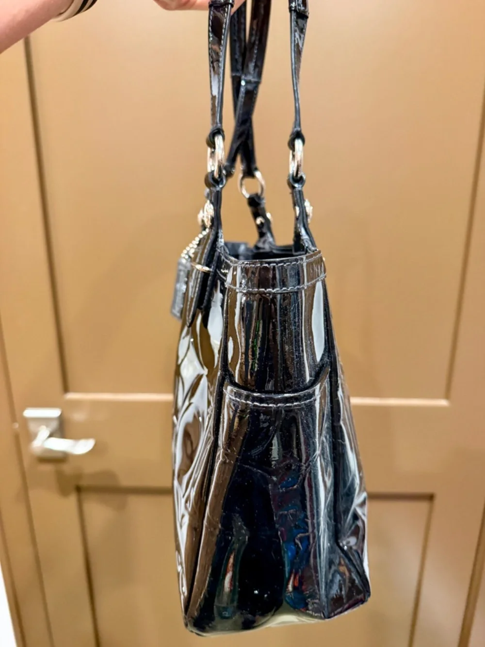 Coach Black patent leather satchel